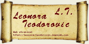 Leonora Teodorović vizit kartica